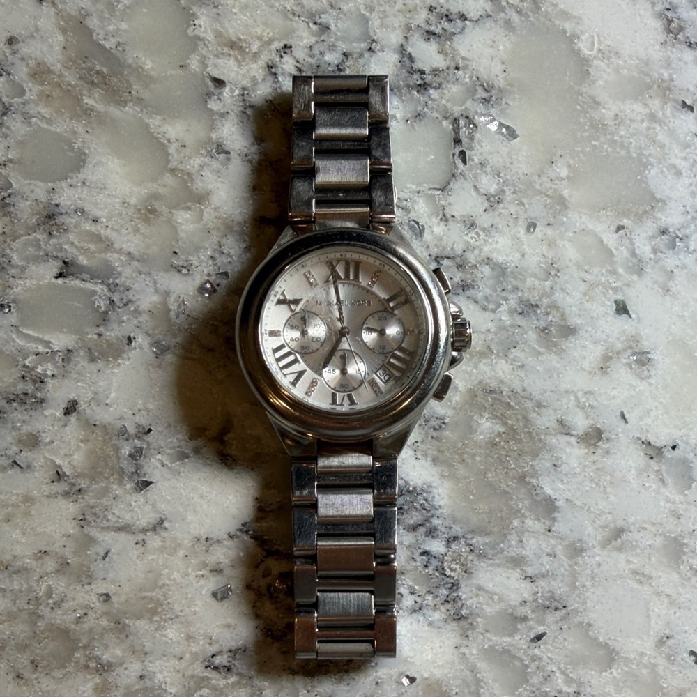 MICHAEL KORS Camille Chronograph Women’s Watch - Needs battery.